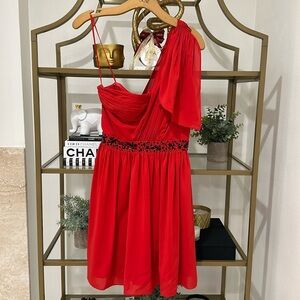 One shoulder cocktail dress